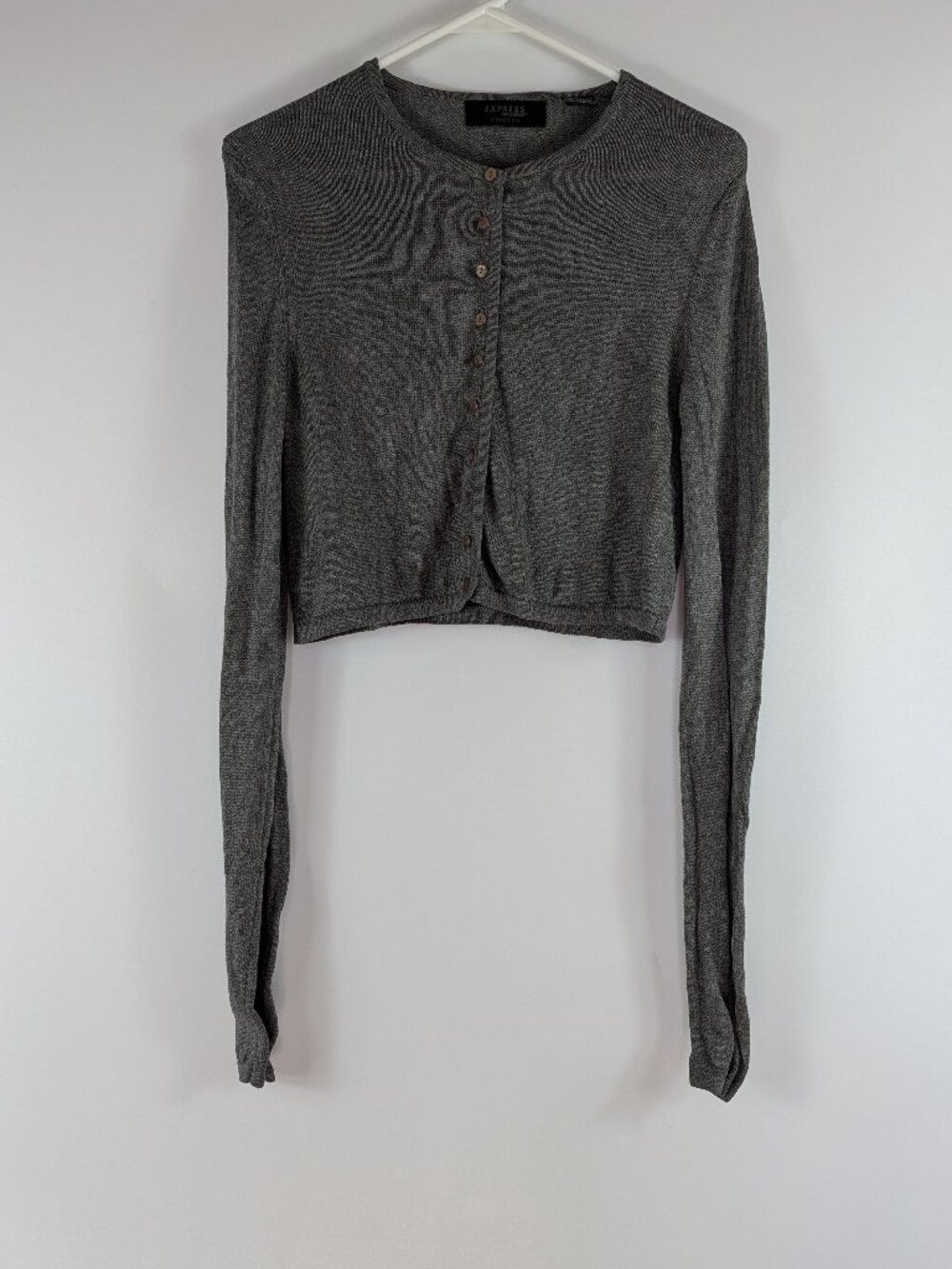 Vintage Y2K Express Stretch Cropped Silk Cashmere Cardigan XS